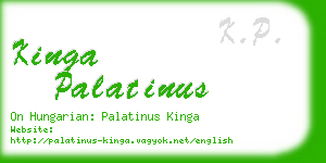 kinga palatinus business card